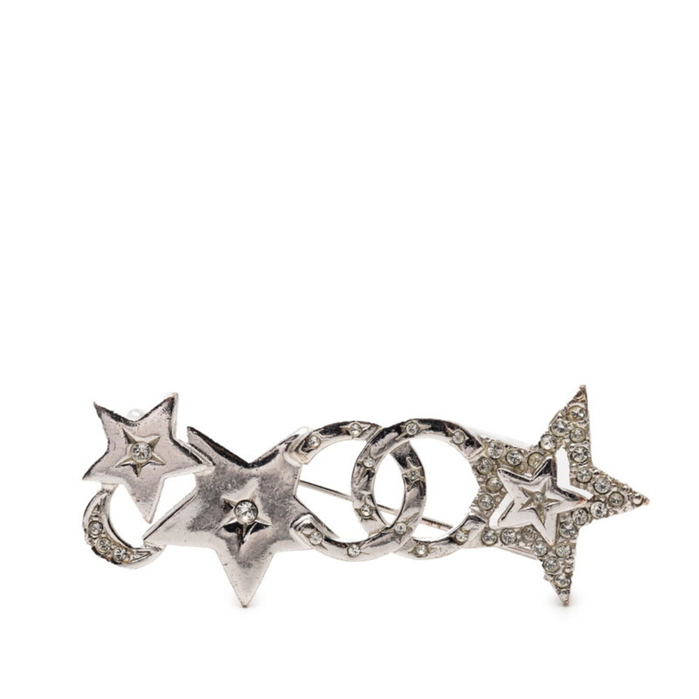 CHANEL Silver Logo Brooch - Picture 1 of 3